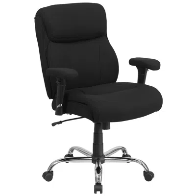 Flash Furniture 400 Lb. Rated Black Fabric Task Office Chair With Line Stitching