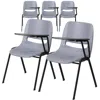 Flash Furniture 5 Pk. Gray Ergonomic Shell Chair With Left Handed Flip-up Tablet Arm In Gray