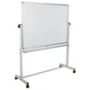 Flash Furniture 53"w X 62.5"h Double-sided Mobile White Board With Pen Tray In White