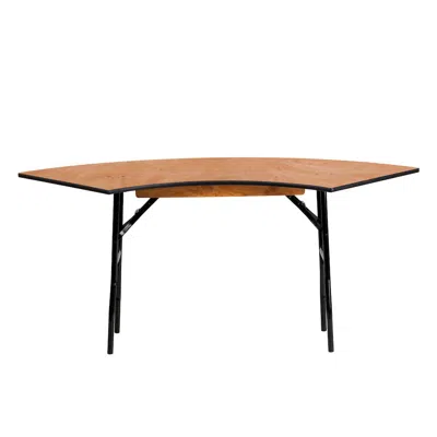 Flash Furniture 5.5 Ft. X 2 Ft. Serpentine Wood Folding Banquet Table In Brown