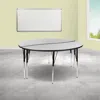 Flash Furniture 60 In. Circle Wave Flexible Thermal Laminate Activity Table Set With Standard Height Adjustable Legs