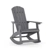 Flash Furniture Adirondack Rocking Chair With Rust Resistant Stainless Steel Hardware In Gray In Gray