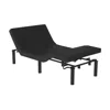 Flash Furniture Adjustable Upholstered Bed Base & Independent Head/foot Incline -twin Xl - Black In Black