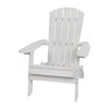 Flash Furniture All-weather Poly Resin Indoor/outdoor Folding Adirondack Chair In White In White