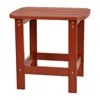 Flash Furniture All-weather Poly Resin Wood Adirondack Side Table In Red In Brown