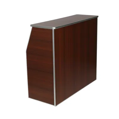 Flash Furniture Amara 4' Walnut Woodgrain Laminate Foldable Bar - Portable Event Bar In Brown