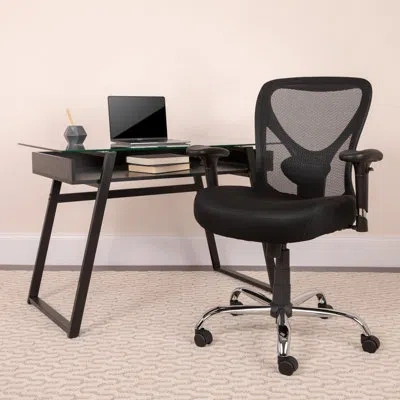 Flash Furniture Aster Big & Tall 400 Lb. Rated Mesh Swivel Ergonomic Task Office Chair In Black