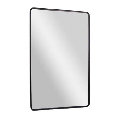 FLASH FURNITURE AVA 48" X 30" METAL DEEP FRAMED WALL MIRROR - LARGE ACCENT MIRROR, BLACK