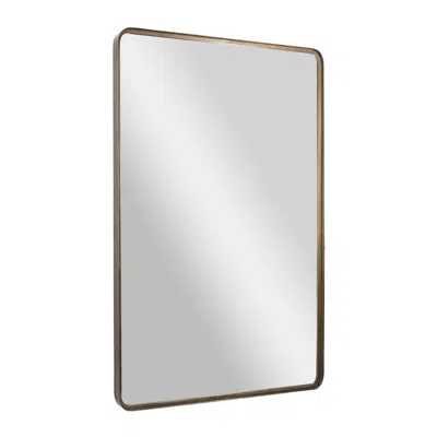 Flash Furniture Ava 48" X 30" Metal Deep Framed Wall Mirror - Large Accent Mirror, Bronze In Black