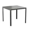 Flash Furniture Black Steel Patio Dining Table For 4 With Black Poly Resin Slatted Top In Gray