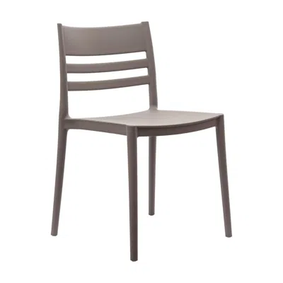 Flash Furniture Bridgeport Stacking Patio Chair With Slatted Backrest In Gray