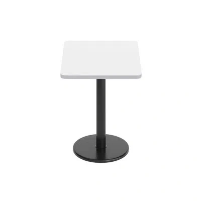Flash Furniture Carrus Rectangular Laminate Dining Table Top With Round Base In White