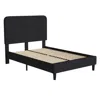 Flash Furniture Charcoal Full Fabric Upholstered Platform Bed - Headboard With Rounded Edges In Black
