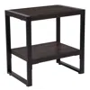 Flash Furniture Charcoal Wood Grain Finish End Table With Black Metal Frame In Black