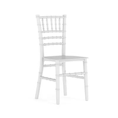 Flash Furniture Child's White Resin Party And Event Chiavari Chair For & Residential Use