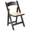 Flash Furniture Chocolate Wood Folding Chair With Vinyl Padded Seat In Multi