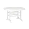 Flash Furniture Colonel 48" Round Recycled Hdpe Adirondack Dining Table For 4 In White In White