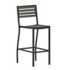 Flash Furniture Contemporary All-weather Patio Bar Stool In Black