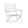 Flash Furniture Contemporary Commercial Grade Adirondack Dining Chair With Cupholder, White In White