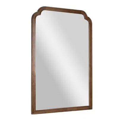 Flash Furniture Efie 36" X 24" Large Accent Wall Mirror With Solid Wood Frame, Rustic Brown