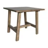 Flash Furniture Eli Solid Wood Farmhouse End Table, Trestle Style Accent Table In Rustic Brown In Brown