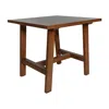 Flash Furniture Eli Solid Wood Farmhouse End Table, Trestle Style Accent Table In Walnut In Brown