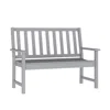 Flash Furniture Ellsworth 50" All Weather Recycled Hdpe Bench With Contoured Seat In Gray In Gray