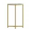 Flash Furniture End Table - Modern Clear Glass Accent Table With Crisscross Brushed Gold Frame In Gold