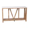 Flash Furniture Farmhouse 2-tier Console Table - Warm Oak Finish Engineered Wood Frame In Brown
