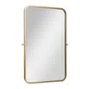 Flash Furniture Finlay 35" X 27" Metal Pivot Wall Mirror - Large Accent Vanity Mirror, Gold In Gold