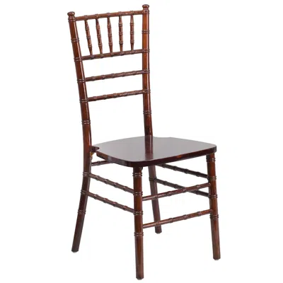 Flash Furniture Fruitwood Chiavari Chair In Brown