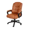 Flash Furniture Fundamentals Big & Tall 400 Lb. Rated Brown Swivel Office Chair With Padded Arms In Brown