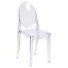 Flash Furniture Ghost Side Chair In Transparent Crystal In Transparent