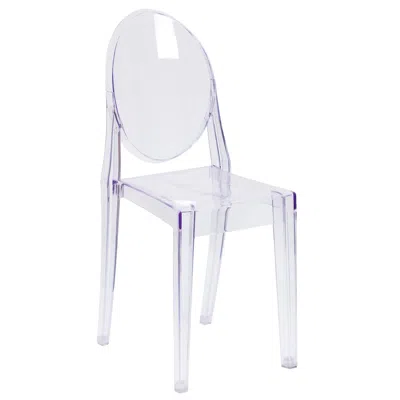 Flash Furniture Ghost Side Chair In Transparent Crystal