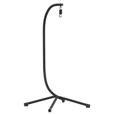 Flash Furniture Heavy Duty Hanging Hammock Chair C-stand With Steel Offset Hardware, Black