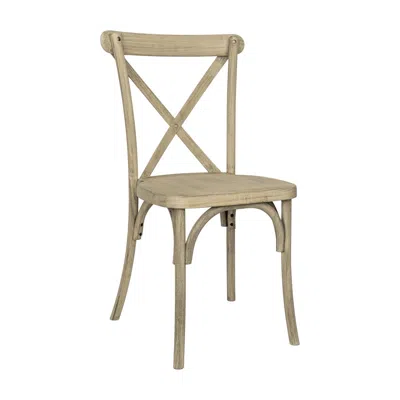 Flash Furniture Hercules Commercial Light Oak Wood Look Stackable Resin Cross Back Chair In Brown