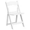 Flash Furniture Hercules Series 1000 Lb. Capacity White Resin Folding Chair With Slatted Seat In White