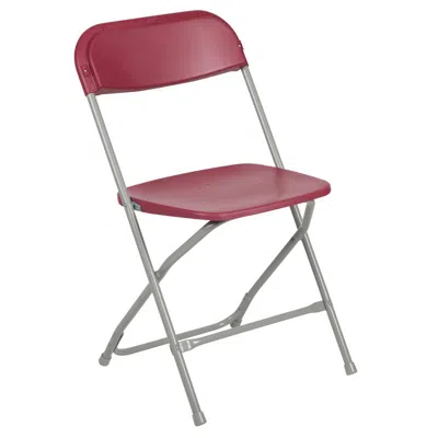 Flash Furniture Hercules Series 650 Lb. Capacity Premium Red Plastic Folding Chair