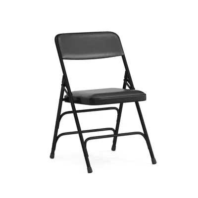 Flash Furniture Metal Folding Chairs With Padded Seats Set Of 2 Black Metal Folding Chairs