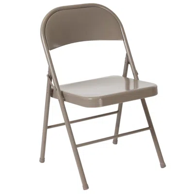 Flash Furniture Hercules Series Double Braced Gray Metal Folding Chair