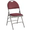Flash Furniture Hercules Series Ultra-premium Triple Braced Burdy Fabric Metal Folding Chair With Easy-carry Handle In Red