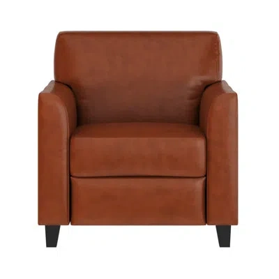Flash Furniture Hercules Upholstered Cushioned Side Reception Chair In Cognac