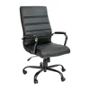 Flash Furniture High Back Black Executive Swivel Office Chair With Black Frame And Arms In Black