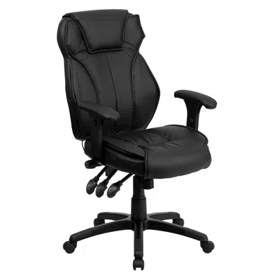 Flash Furniture High Back Black Multifunction Executive Swivel Office Chair