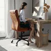 Flash Furniture High Back Brown Executive Swivel Office Chair With Black Frame And Arms In Brown