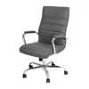 Flash Furniture High Back Gray Executive Swivel Office Chair With Chrome Frame And Arms In Gray