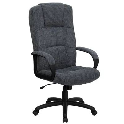 Flash Furniture High Back Gray Fabric Executive Swivel Office Chair With Arms