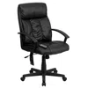 Flash Furniture High Back Massaging Black Executive Swivel Office Chair With Side Remote Pocket In Black