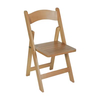 Flash Furniture Holden Commercial Grade Oak Solid Wood Folding Dining Chair In Brown