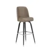 Flash Furniture James Commercial Grade Metal Barstool With Beige Swivel Bucket Seat In Brown